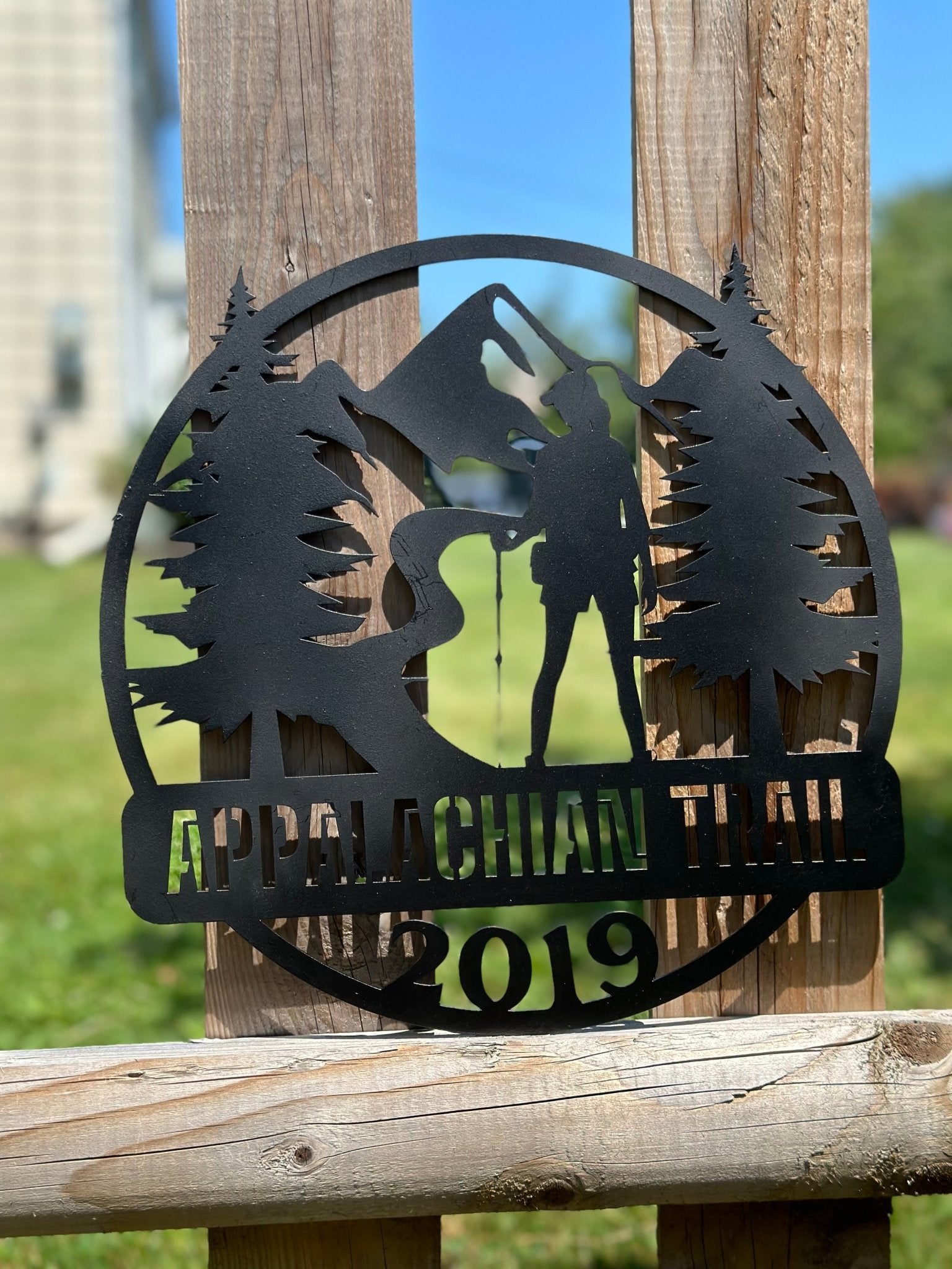 Milestone Hike Metal Sign (Personalize Me!) - Out of Office Outfitters - Die - Cut Sign