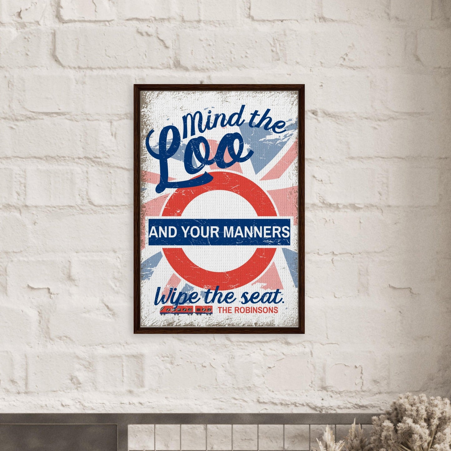 Mind The Loo Framed Canvas - Out of Office Outfitters - Print Material