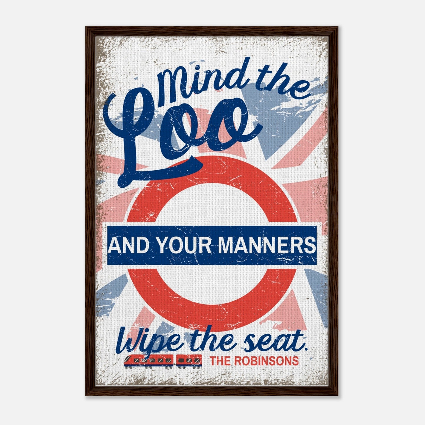 Mind The Loo Framed Canvas - Out of Office Outfitters - Print Material