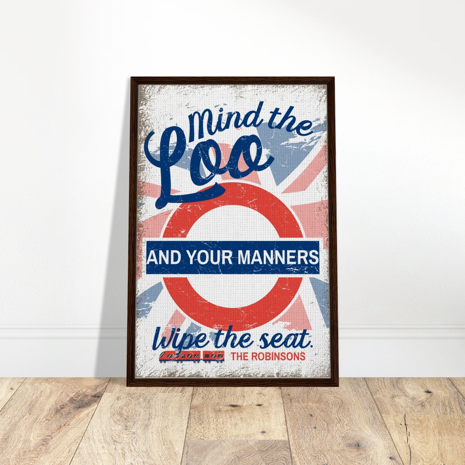 Mind The Loo Framed Canvas - Out of Office Outfitters - Print Material