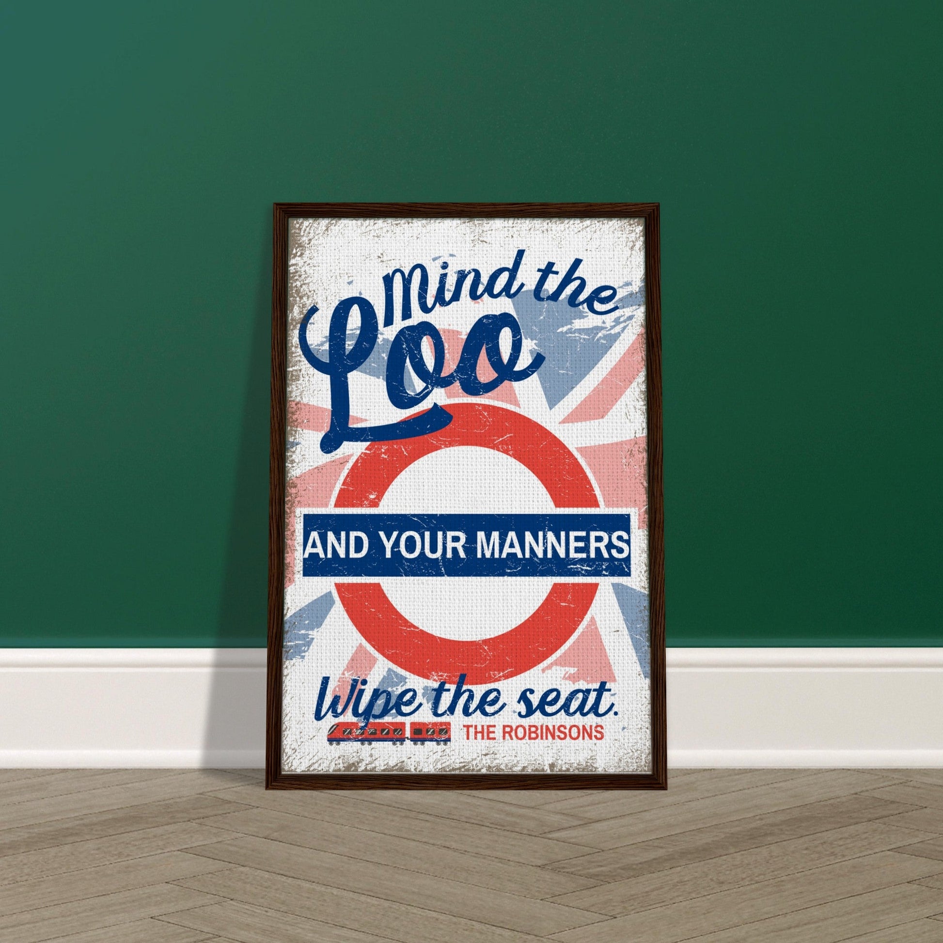 Mind The Loo Framed Canvas - Out of Office Outfitters - Print Material