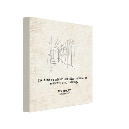 "Missed Our Stop" - Personalized Travel Micro Memory Canvas - Out of Office Outfitters - 