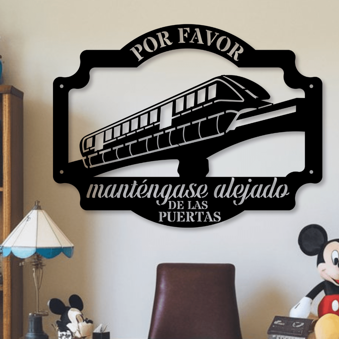 Monorail Magic Metal Wall Art - Out of Office Outfitters - Die - Cut Sign