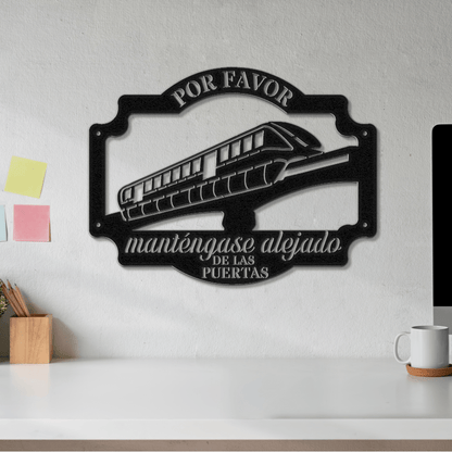 Monorail Magic Metal Wall Art - Out of Office Outfitters - Die - Cut Sign