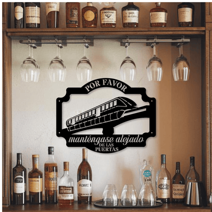 Monorail Magic Metal Wall Art - Out of Office Outfitters - Die - Cut Sign