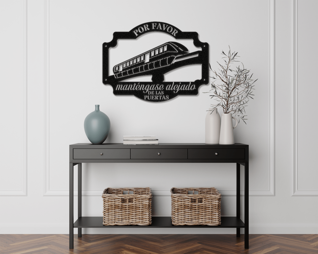 Monorail Magic Metal Wall Art - Out of Office Outfitters - Die - Cut Sign
