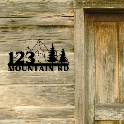 Mountain Road Metal Sign (Personalize Me!) - Out of Office Outfitters - Die - Cut Sign