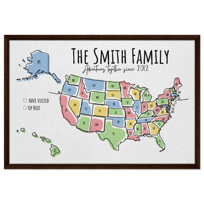 Multicolored United States Pin Map - Out of Office Outfitters - Print Material