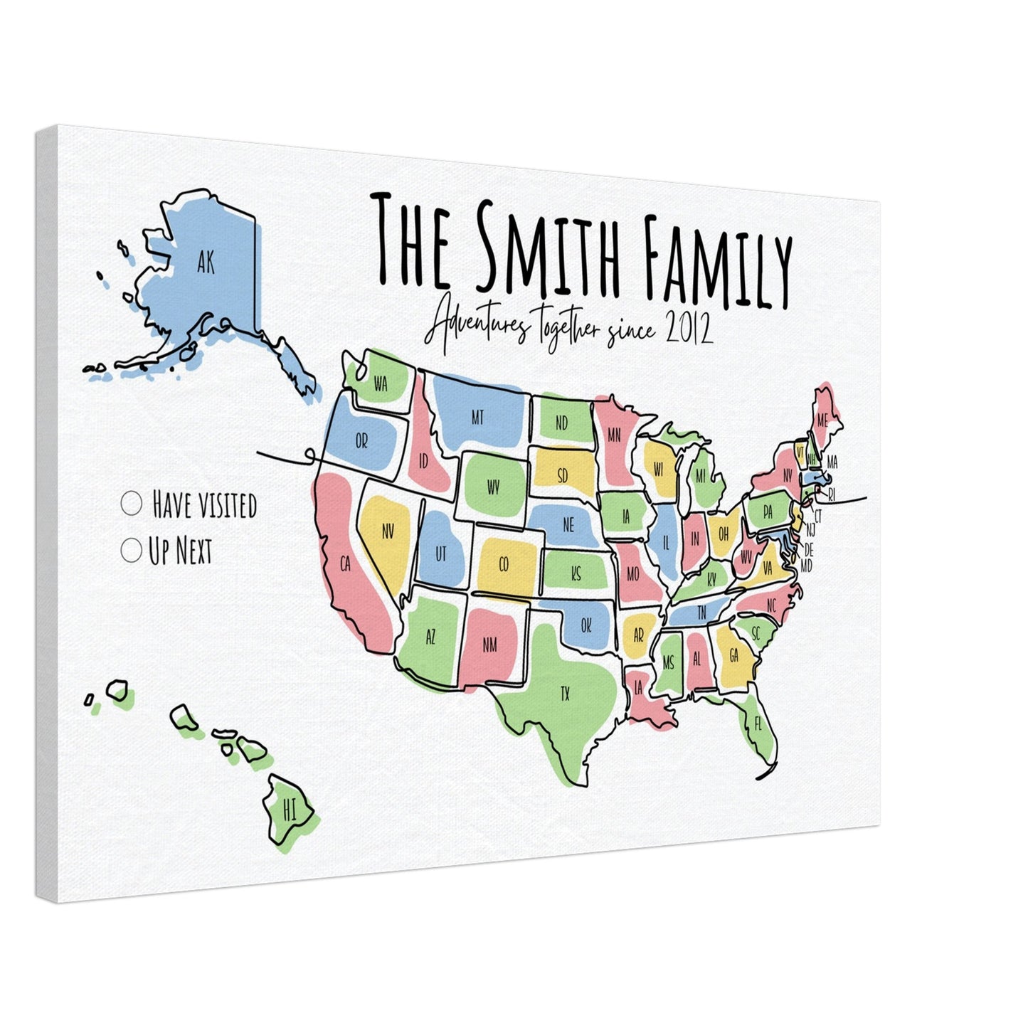 Multicolored United States Pin Map - Out of Office Outfitters - Print Material