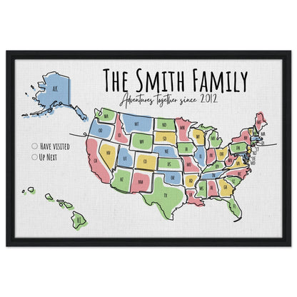 Multicolored United States Pin Map - Out of Office Outfitters - Print Material