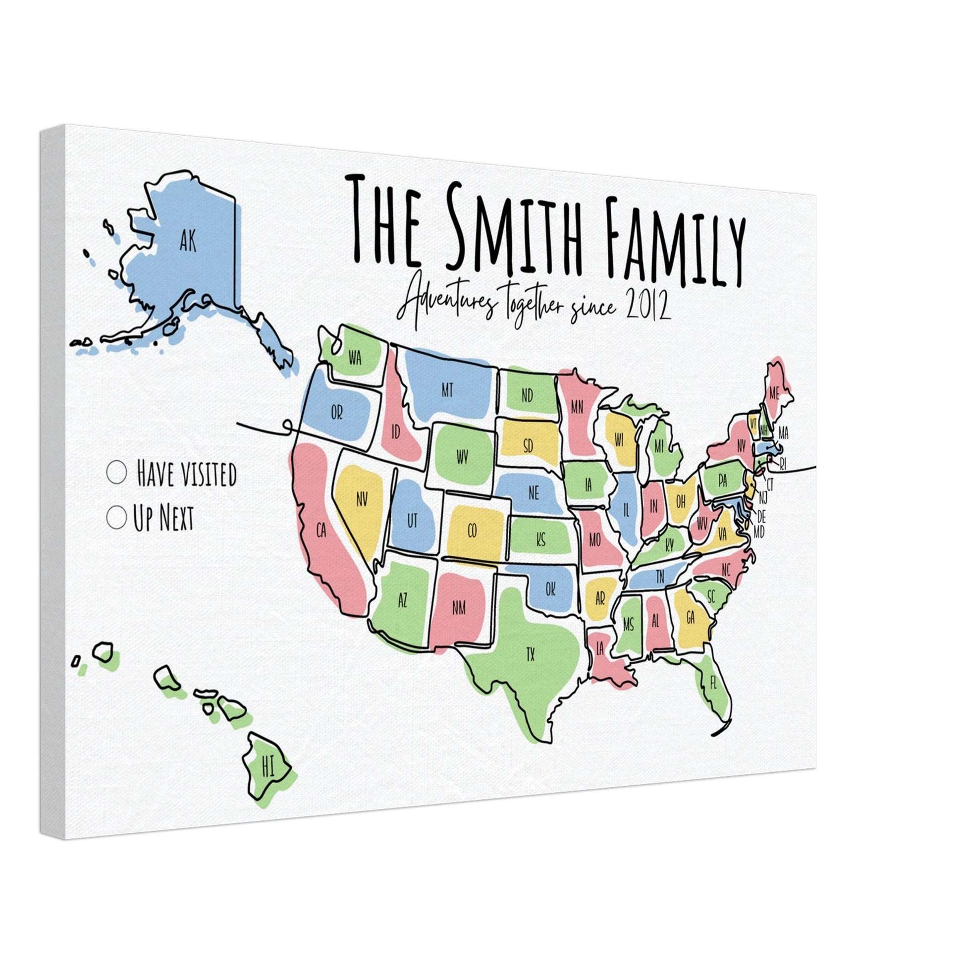 Multicolored United States Pin Map - Out of Office Outfitters - Print Material