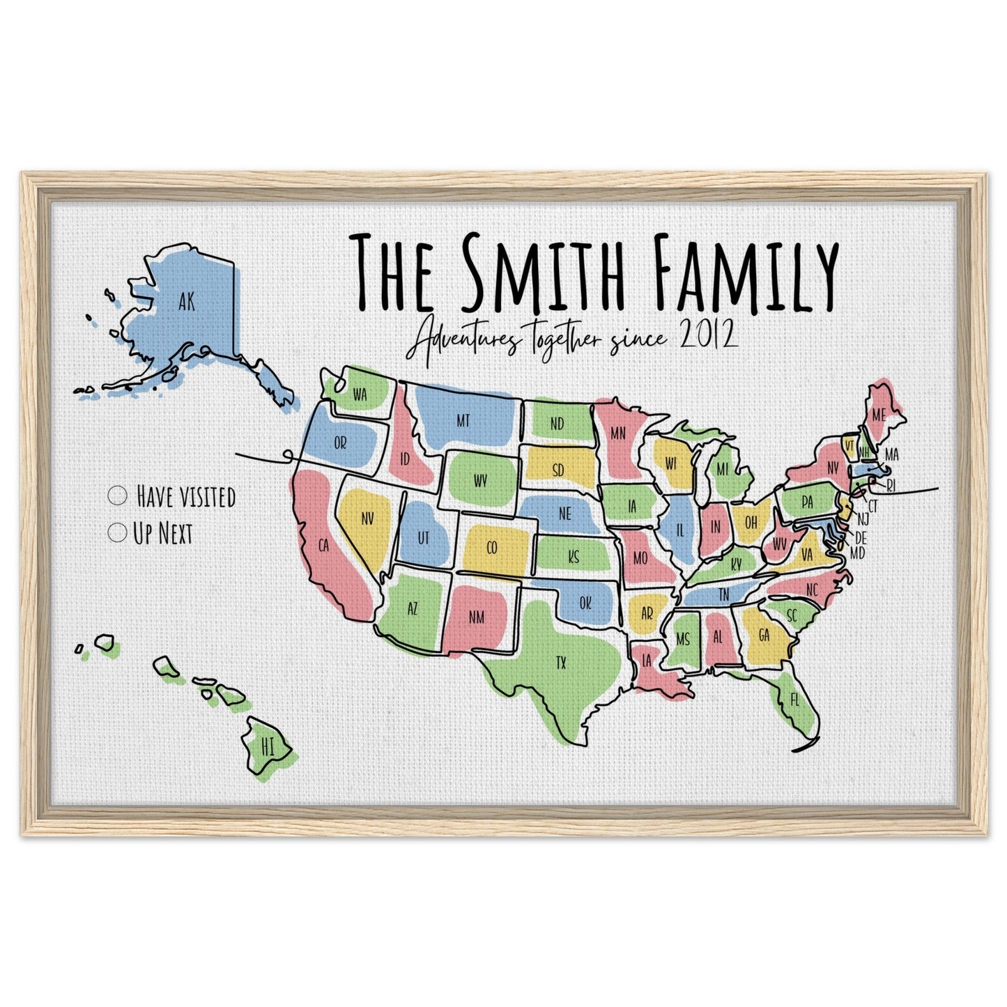 Multicolored United States Pin Map - Out of Office Outfitters - Print Material