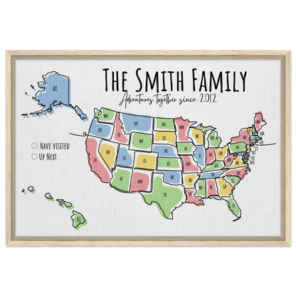 Multicolored United States Pin Map - Out of Office Outfitters - Print Material