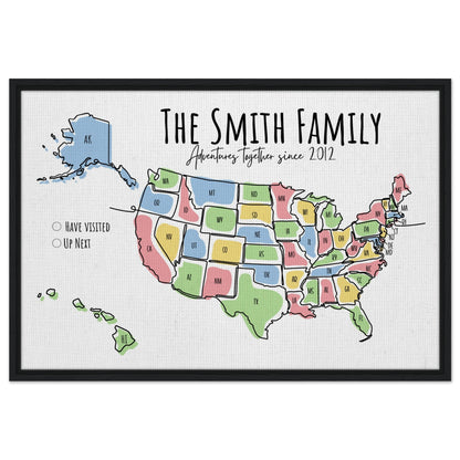 Multicolored United States Pin Map - Out of Office Outfitters - Print Material