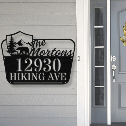 National Park Themed Metal Address Sign - Out of Office Outfitters - Die - Cut Sign