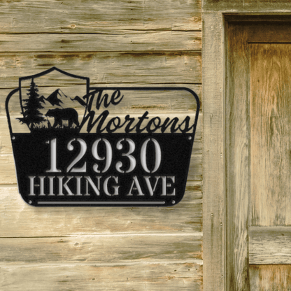 National Park Themed Metal Address Sign - Out of Office Outfitters - Die - Cut Sign