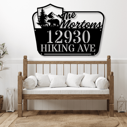 National Park Themed Metal Address Sign - Out of Office Outfitters - Die - Cut Sign