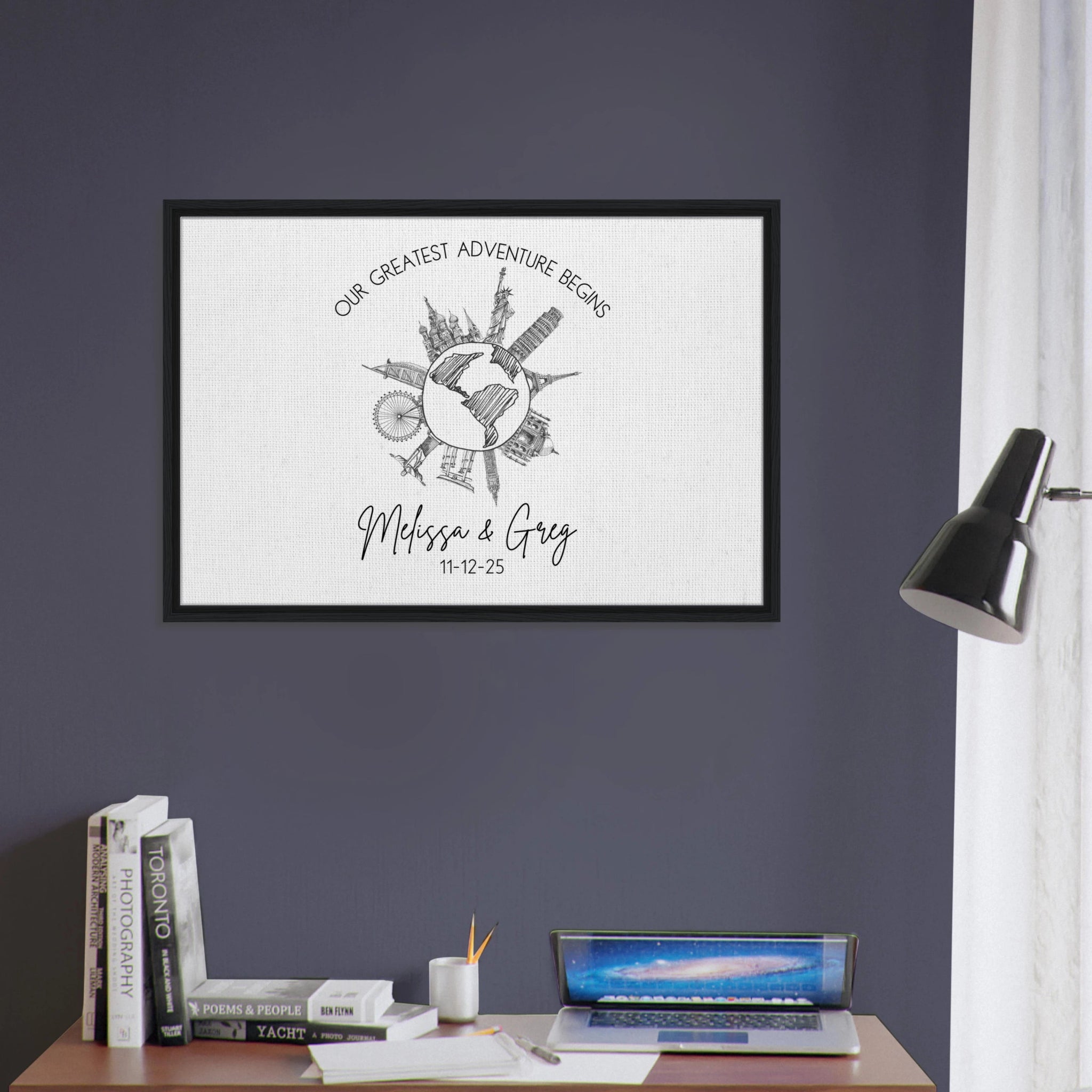 Our Greatest Adventure Begins Keepsake Map or Guestbook - Out of Office Outfitters - Print Material