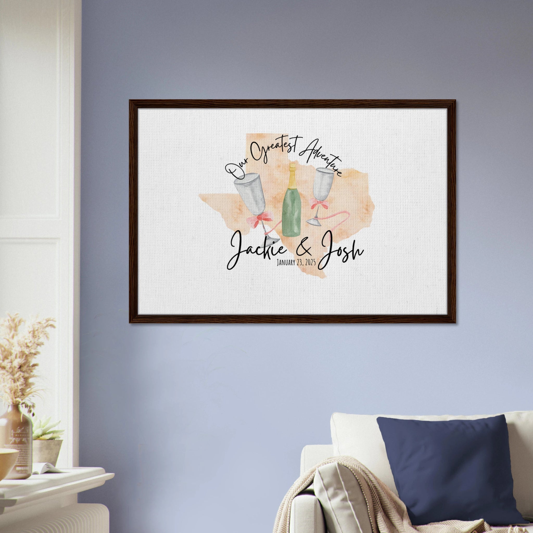 Our Greatest Adventure (Champagne) Keepsake Map or Guestbook - Out of Office Outfitters - Print Material