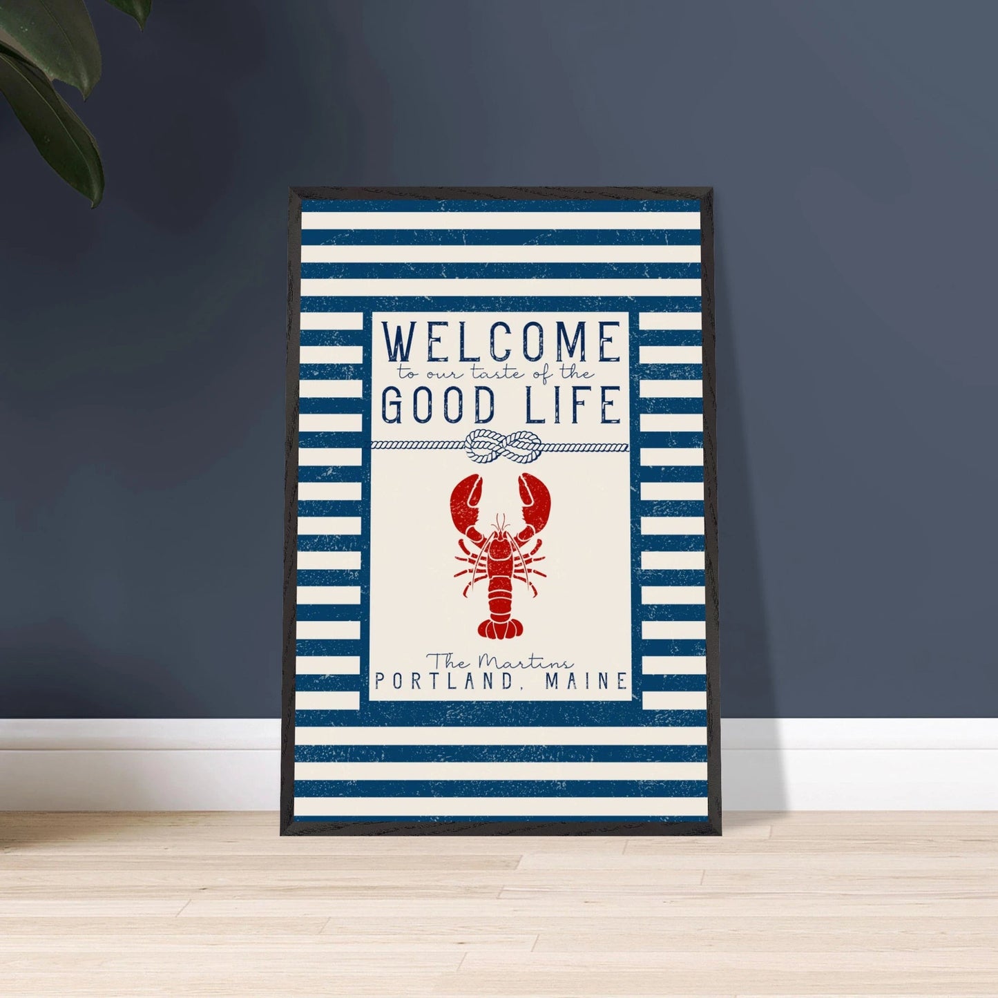 Our Taste of the Good Life Coastal Chic Lobster Wall Art - Out of Office Outfitters - Print Material
