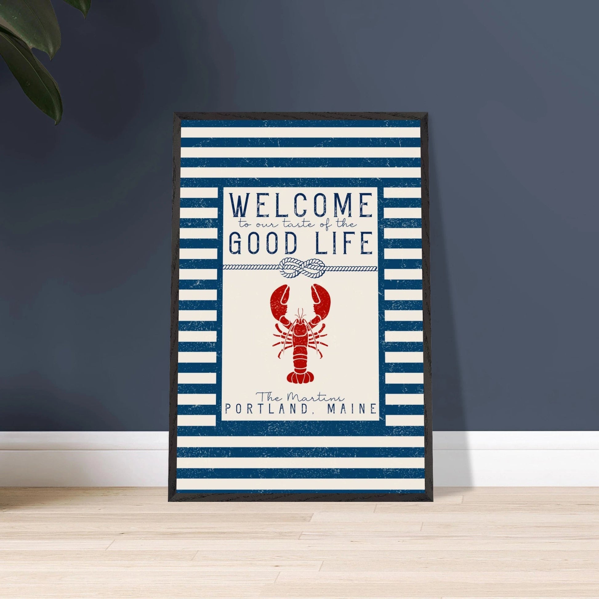 Our Taste of the Good Life Coastal Chic Lobster Wall Art - Out of Office Outfitters - Print Material