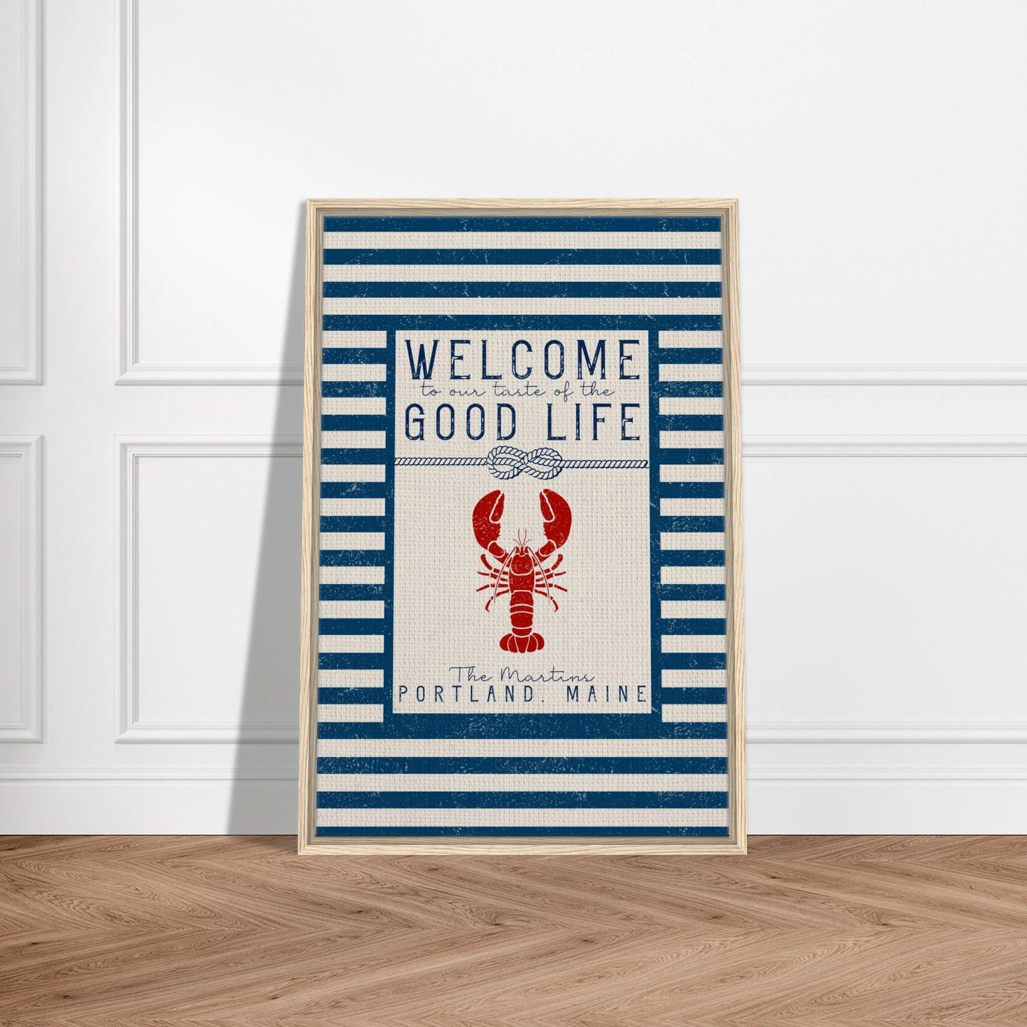 Our Taste of the Good Life Coastal Chic Lobster Wall Art - Out of Office Outfitters - Print Material