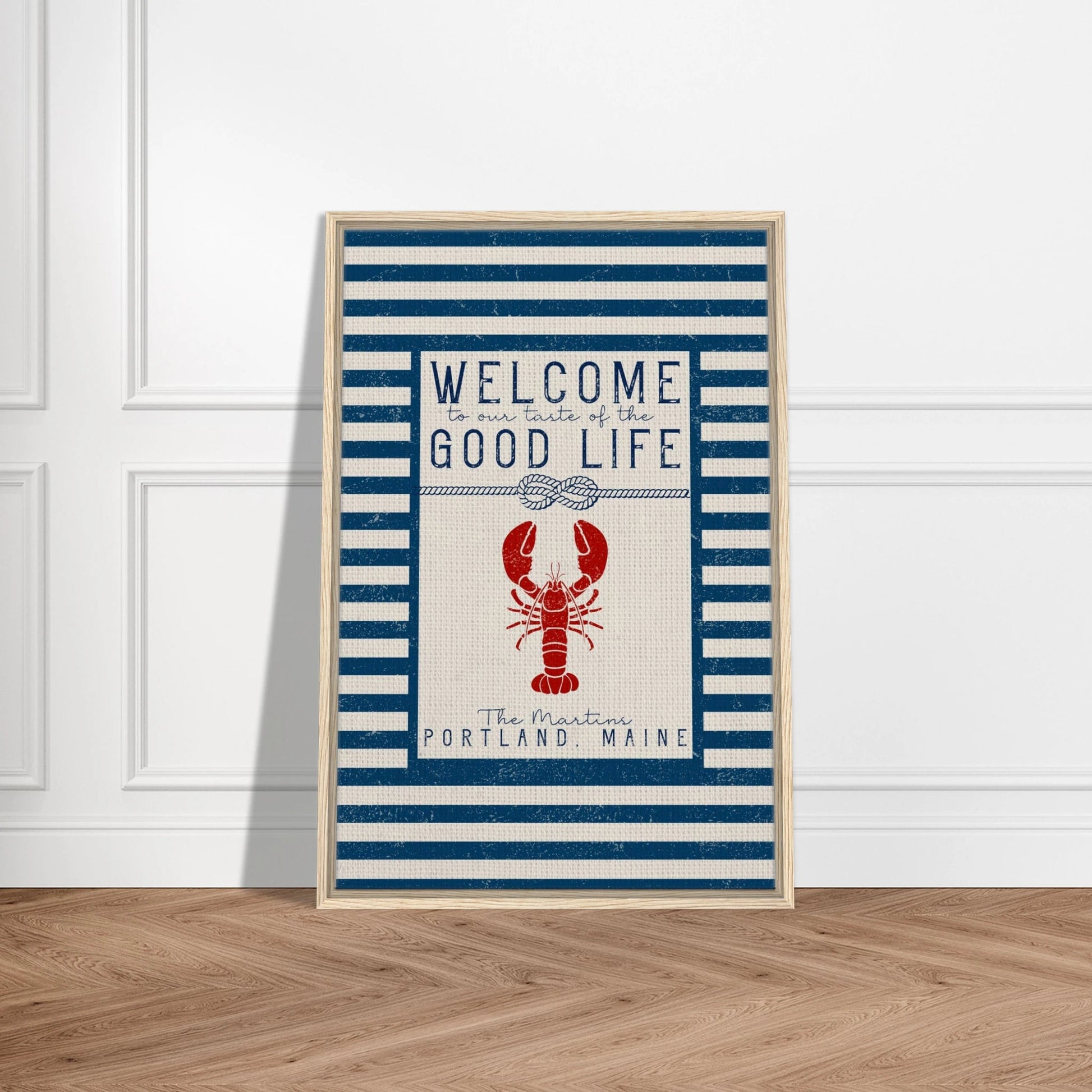 Our Taste of the Good Life Coastal Chic Lobster Wall Art - Out of Office Outfitters - Print Material