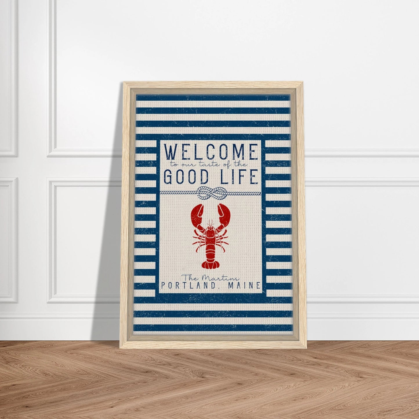 Our Taste of the Good Life Coastal Chic Lobster Wall Art - Out of Office Outfitters - Print Material