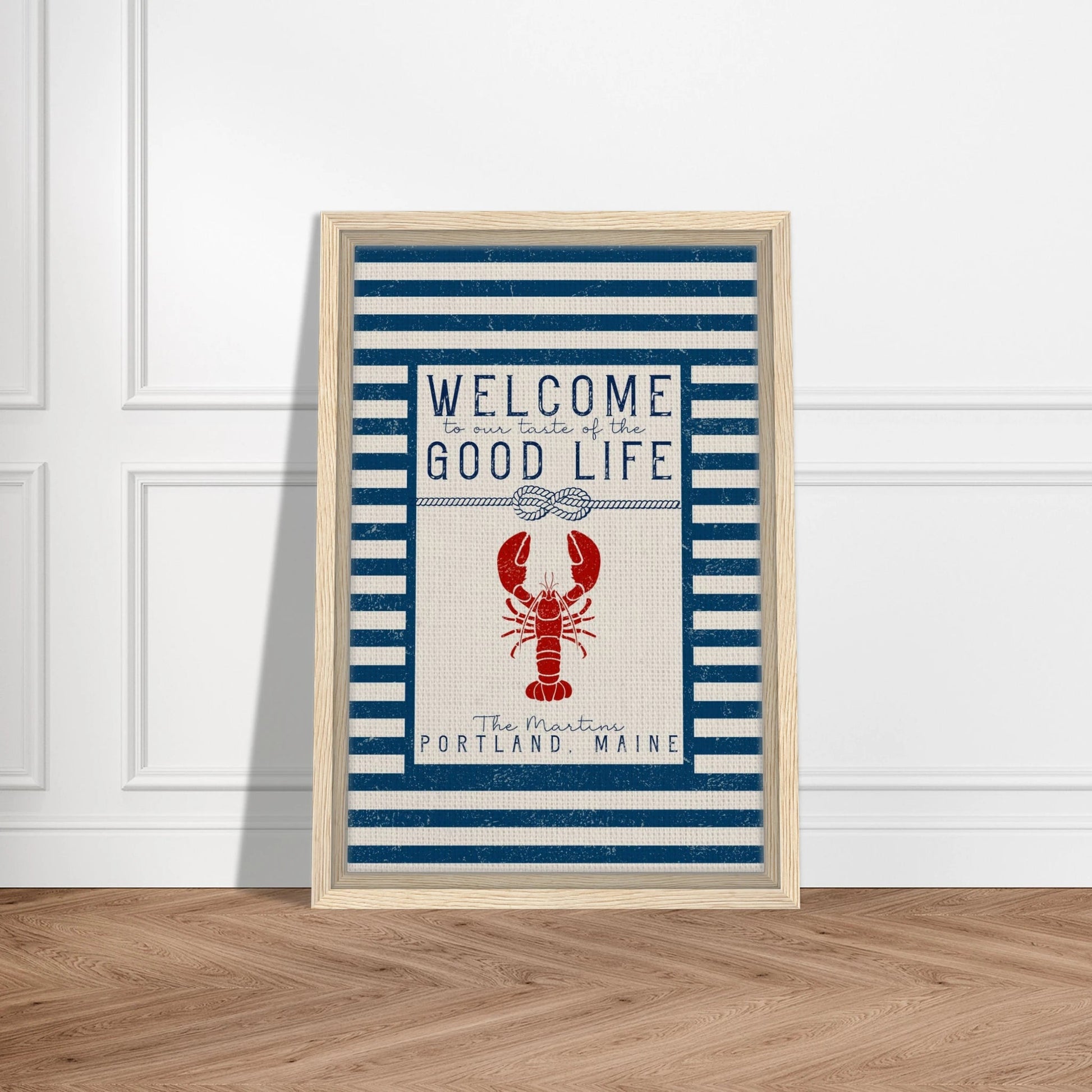 Our Taste of the Good Life Coastal Chic Lobster Wall Art - Out of Office Outfitters - Print Material