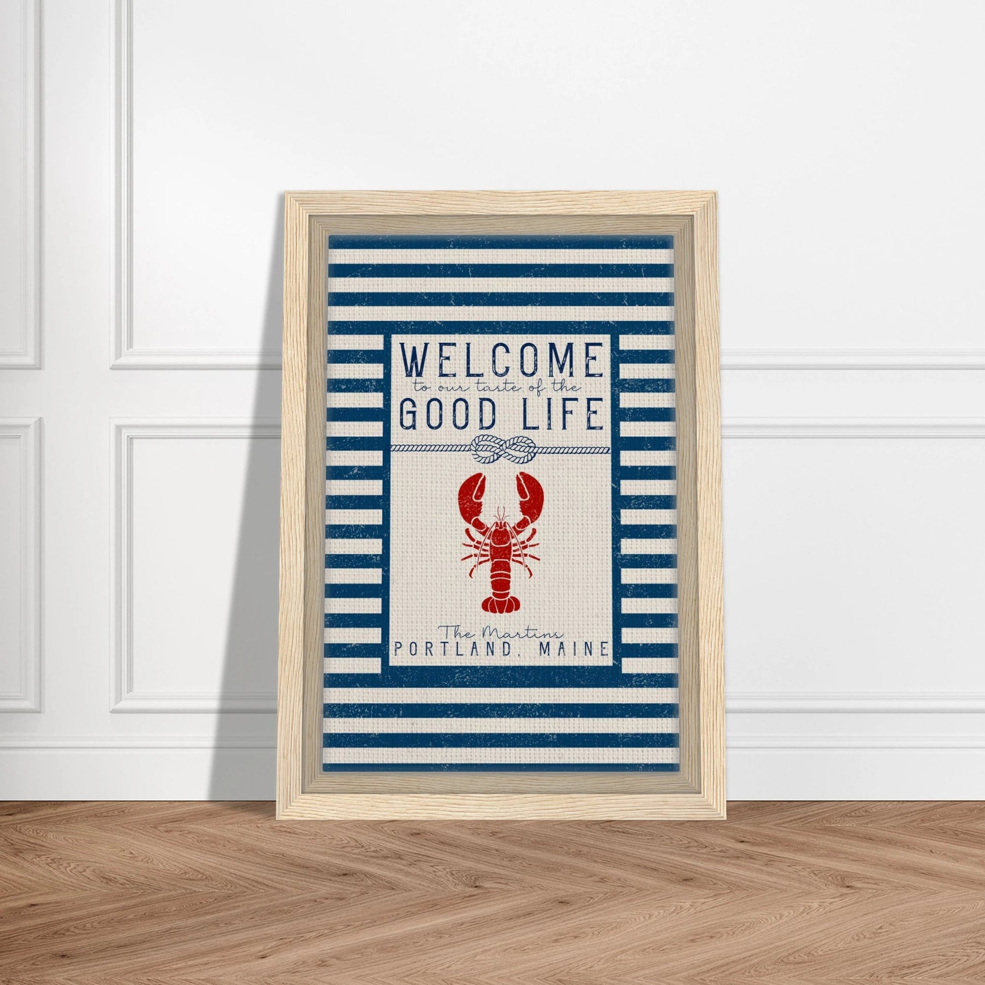 Our Taste of the Good Life Coastal Chic Lobster Wall Art - Out of Office Outfitters - Print Material