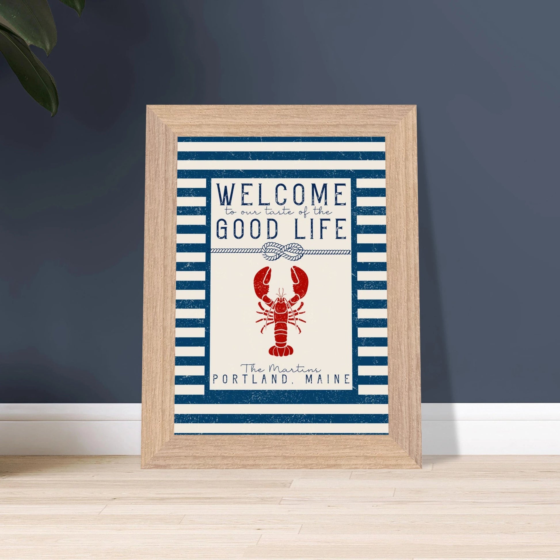 Our Taste of the Good Life Coastal Chic Lobster Wall Art - Out of Office Outfitters - Print Material