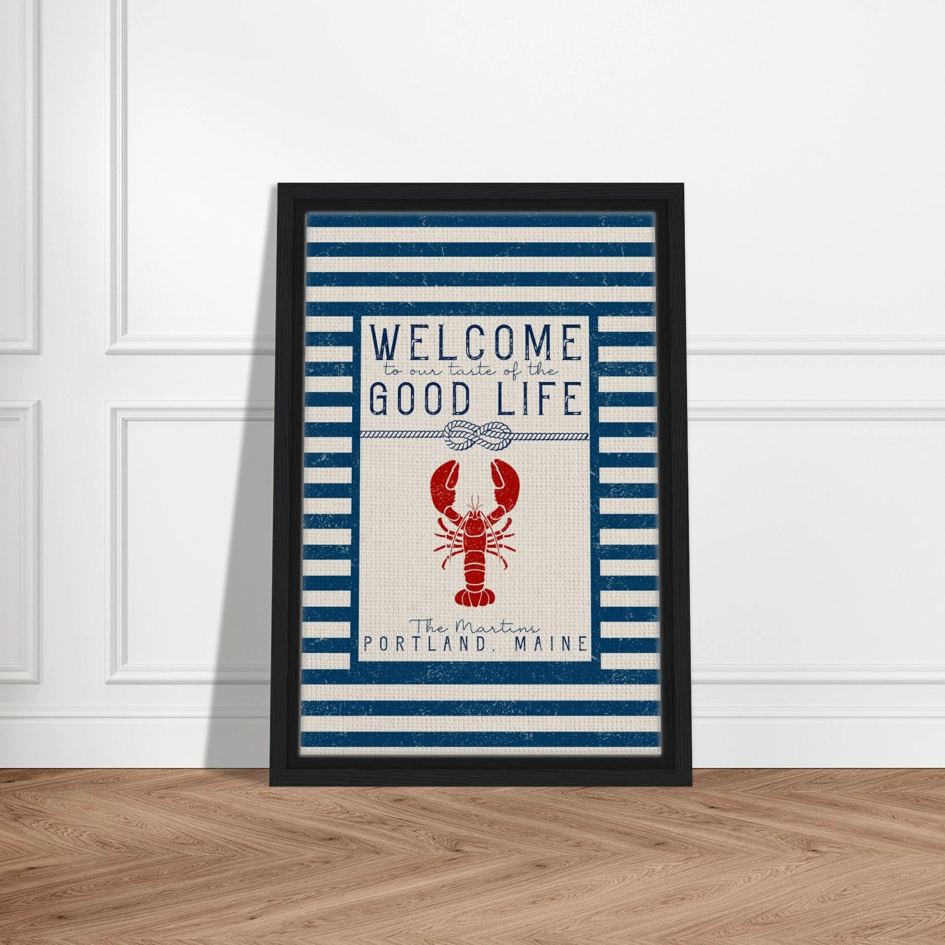 Our Taste of the Good Life Coastal Chic Lobster Wall Art - Out of Office Outfitters - Print Material