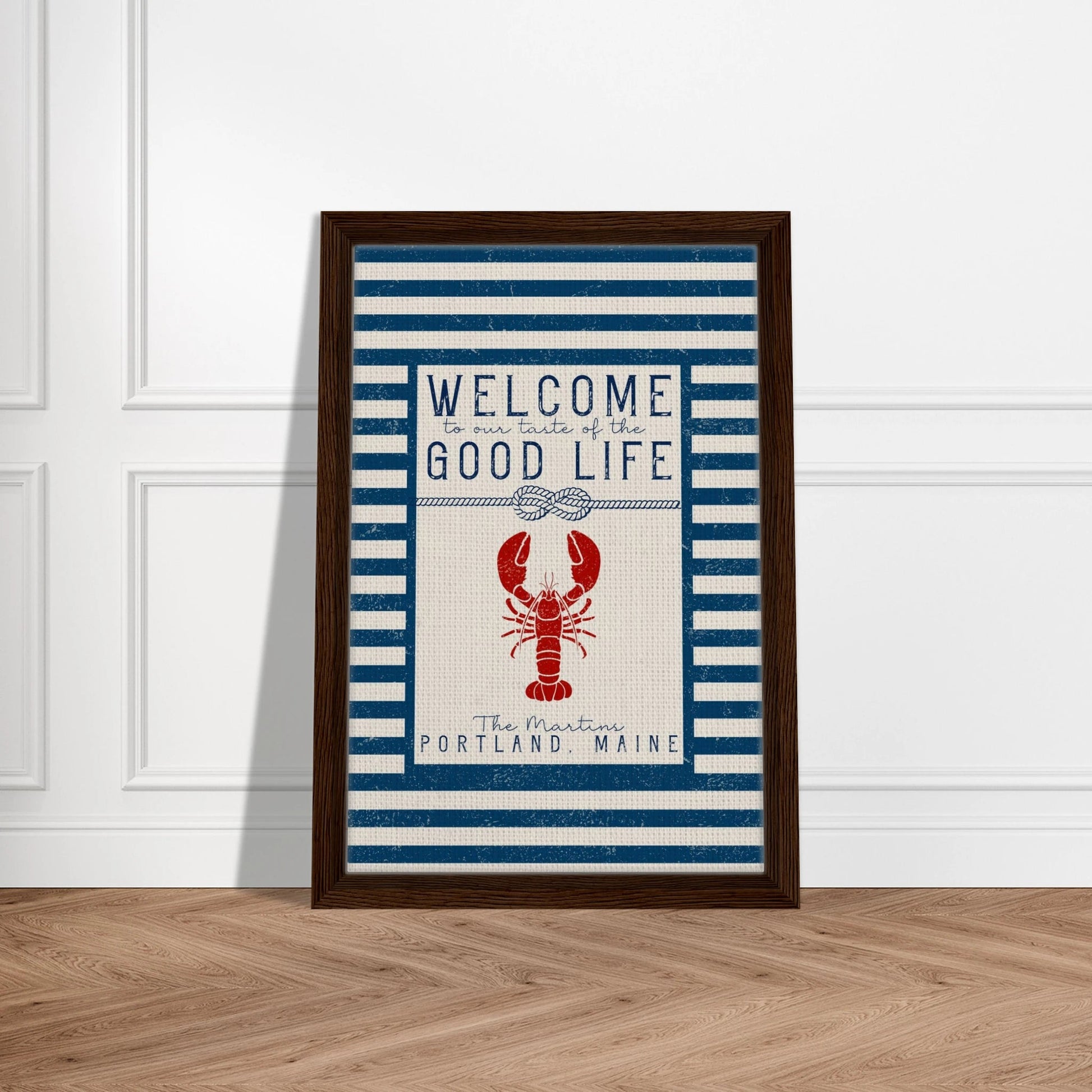 Our Taste of the Good Life Coastal Chic Lobster Wall Art - Out of Office Outfitters - Print Material