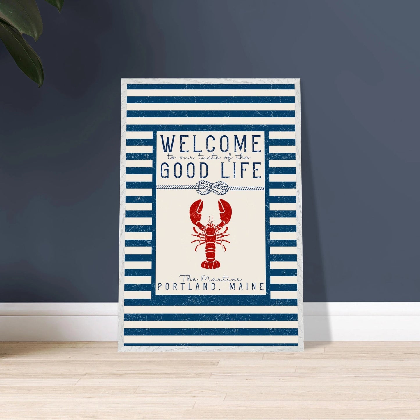 Our Taste of the Good Life Coastal Chic Lobster Wall Art - Out of Office Outfitters - Print Material