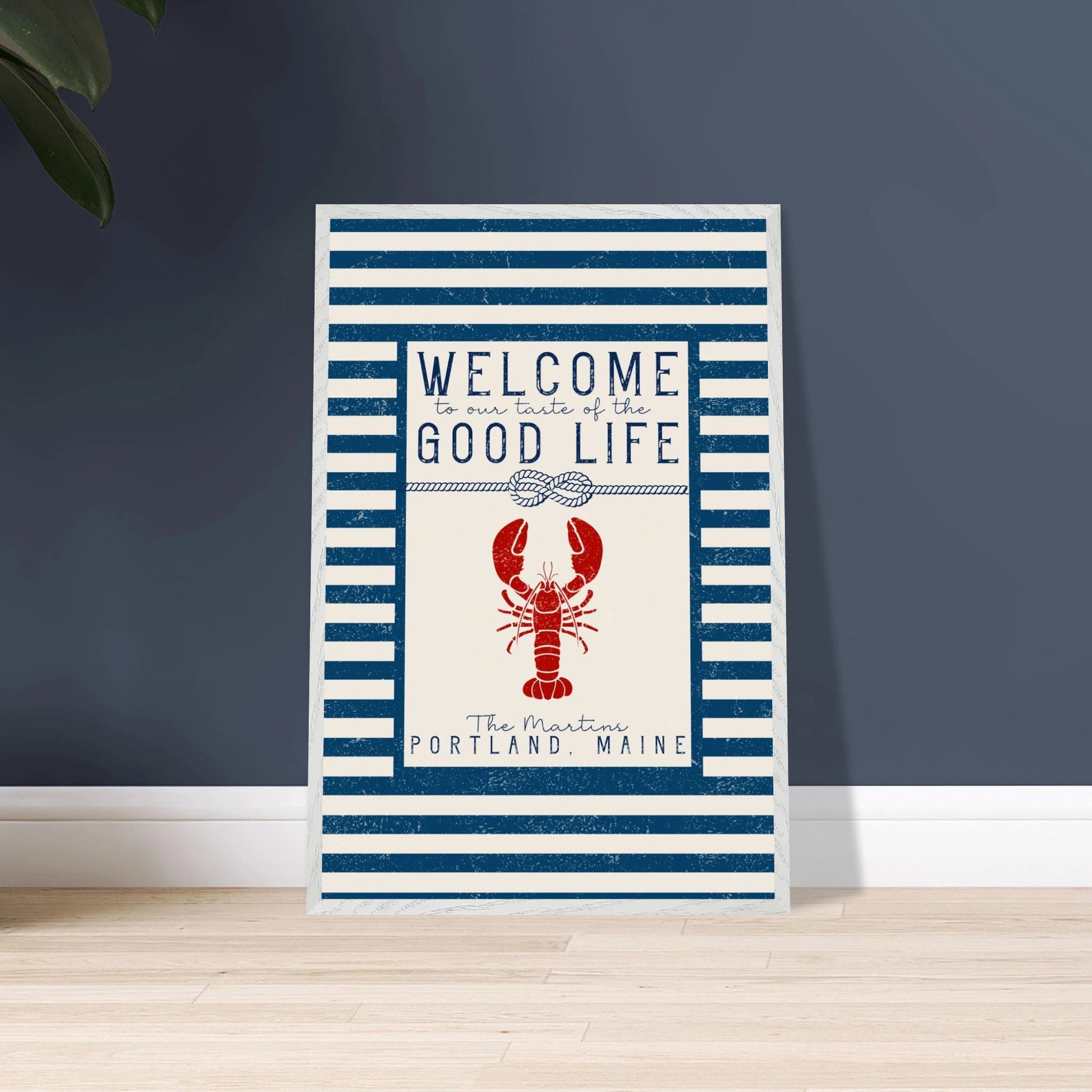 Our Taste of the Good Life Coastal Chic Lobster Wall Art - Out of Office Outfitters - Print Material