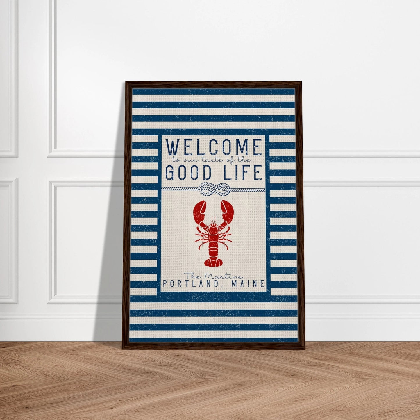 Our Taste of the Good Life Coastal Chic Lobster Wall Art - Out of Office Outfitters - Print Material