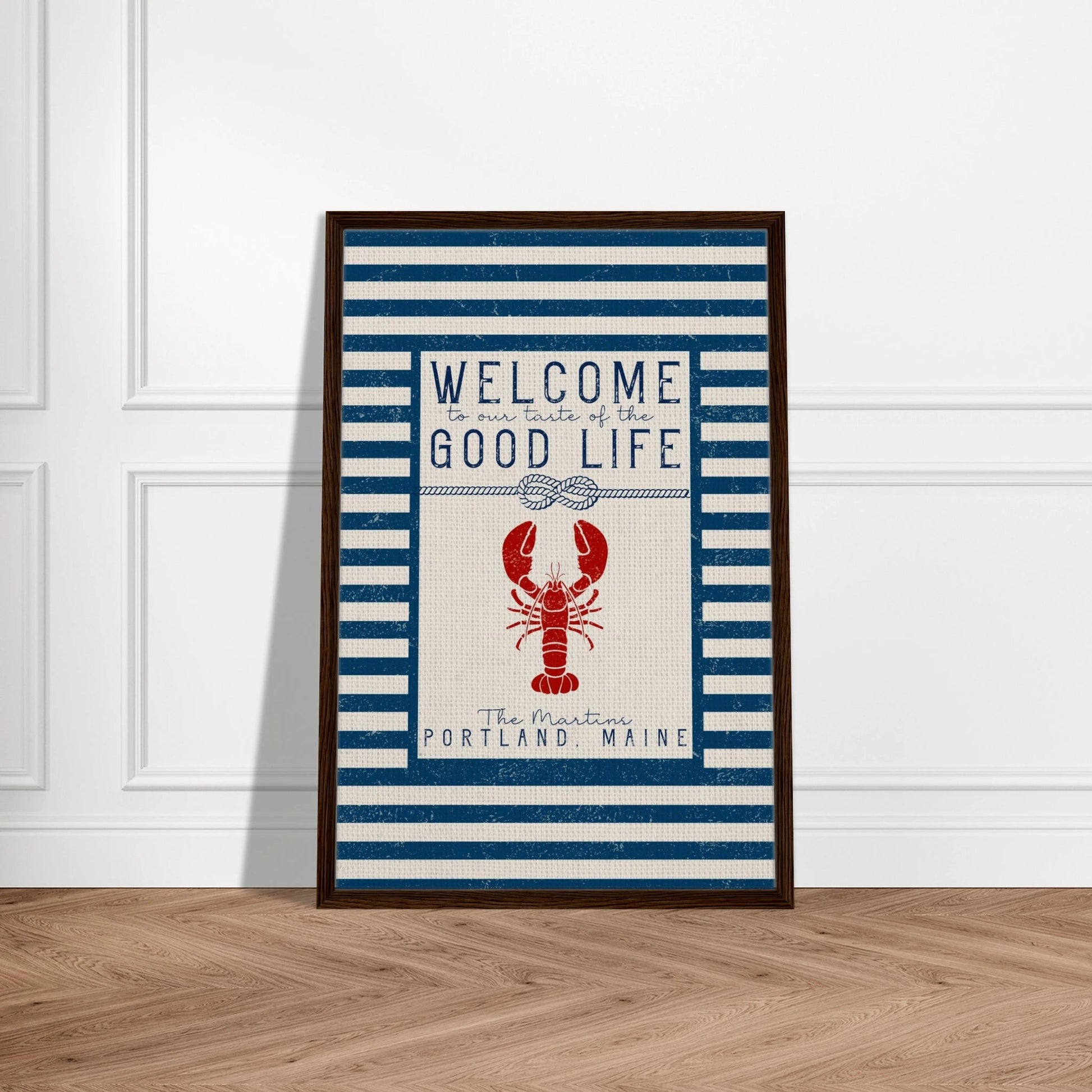 Our Taste of the Good Life Coastal Chic Lobster Wall Art - Out of Office Outfitters - Print Material