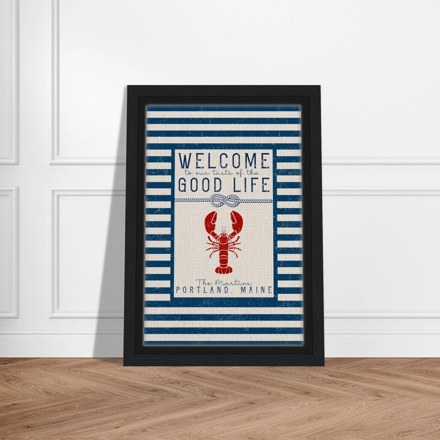 Our Taste of the Good Life Coastal Chic Lobster Wall Art - Out of Office Outfitters - Print Material