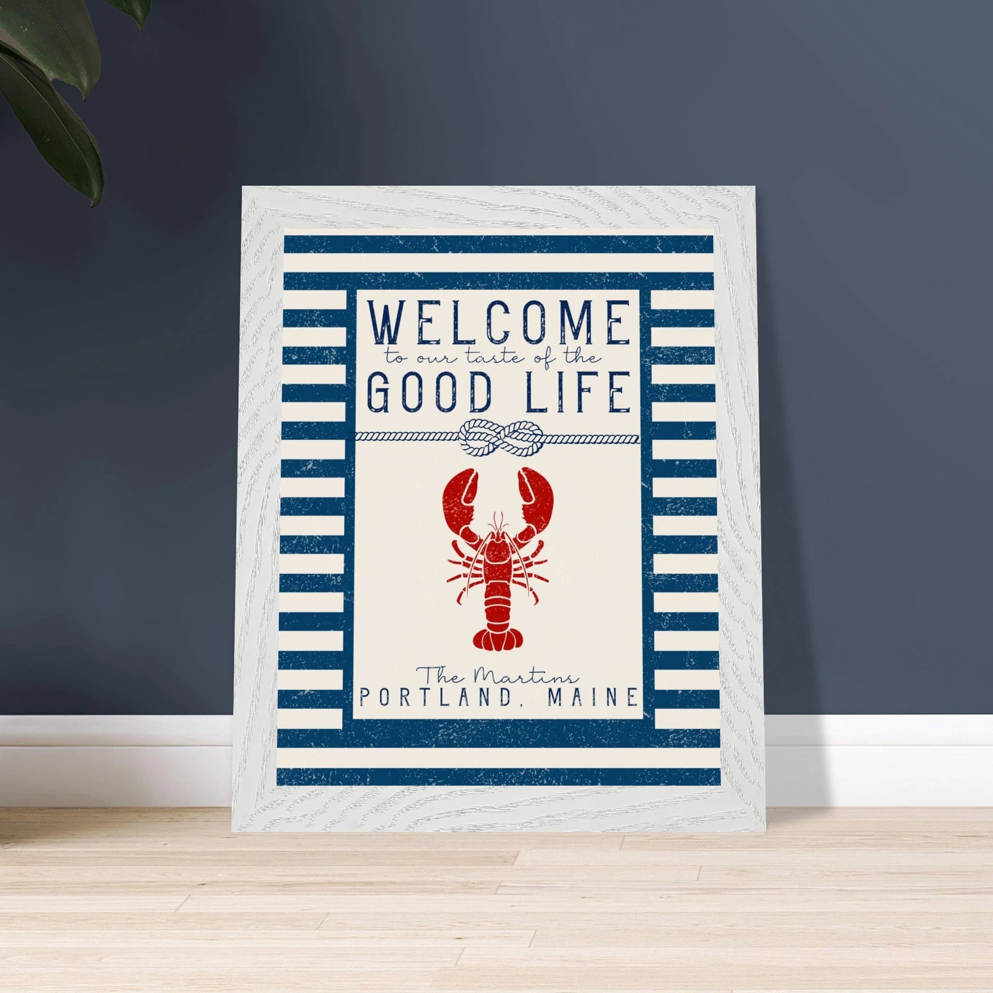 Our Taste of the Good Life Coastal Chic Lobster Wall Art - Out of Office Outfitters - Print Material
