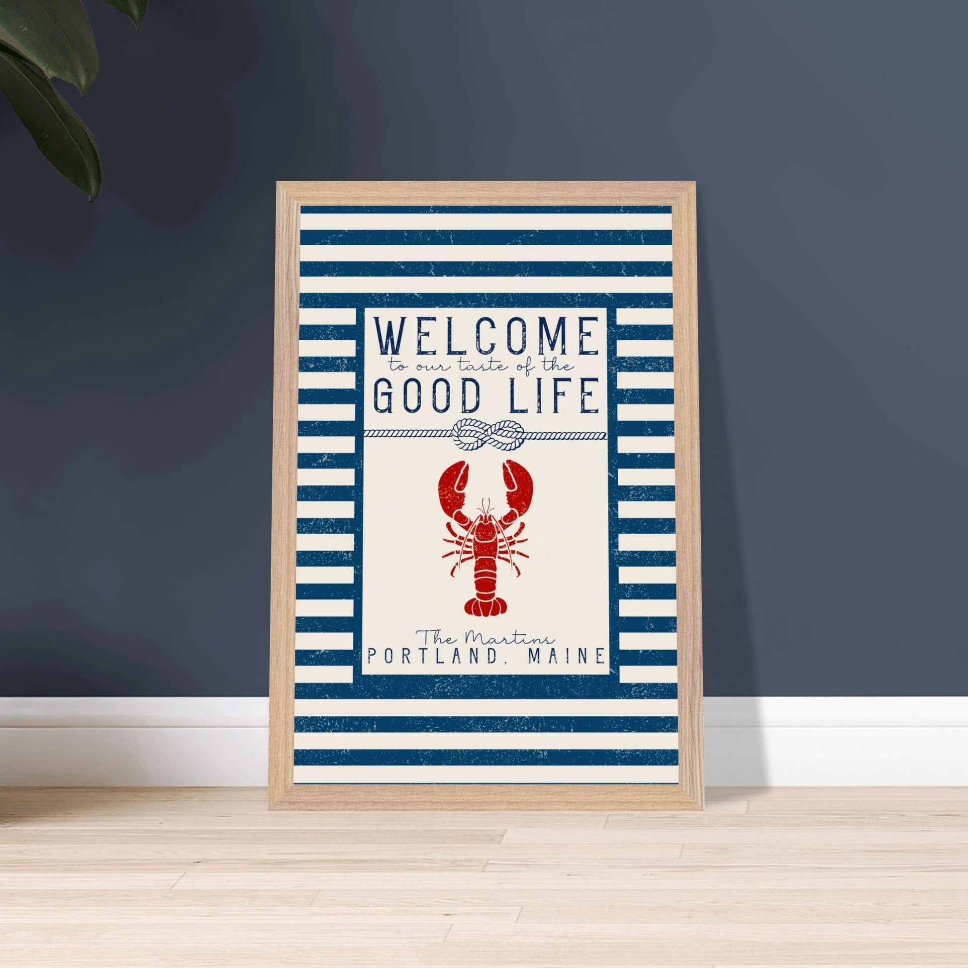 Our Taste of the Good Life Coastal Chic Lobster Wall Art - Out of Office Outfitters - Print Material