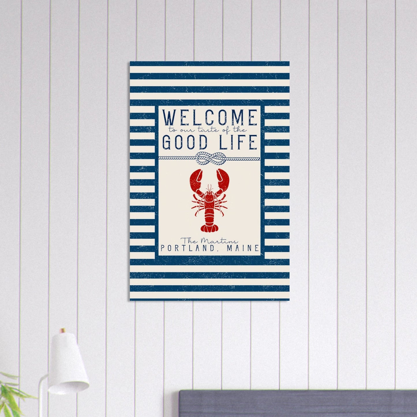 Our Taste of the Good Life Coastal Chic Lobster Wall Art - Out of Office Outfitters - Print Material