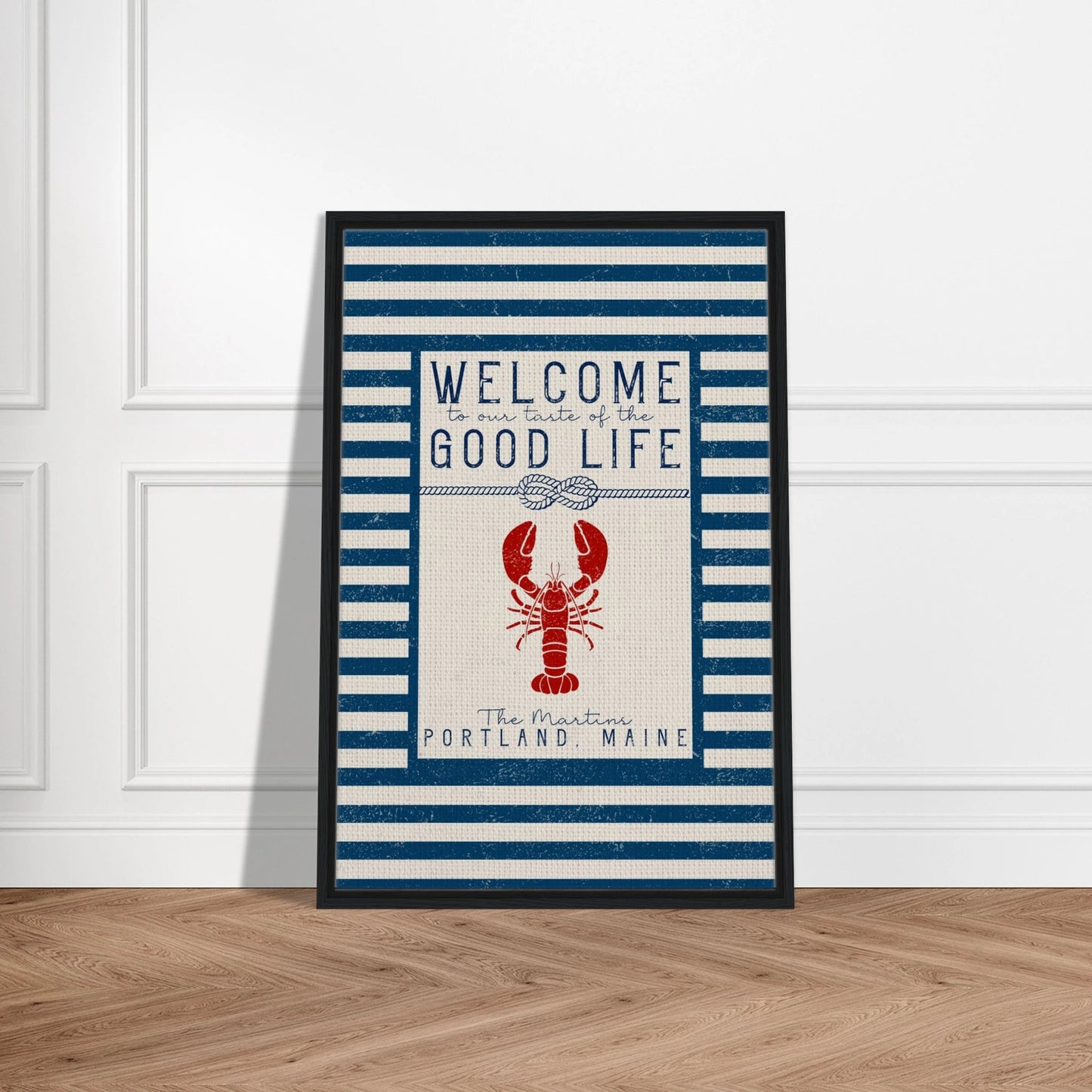 Our Taste of the Good Life Coastal Chic Lobster Wall Art - Out of Office Outfitters - Print Material