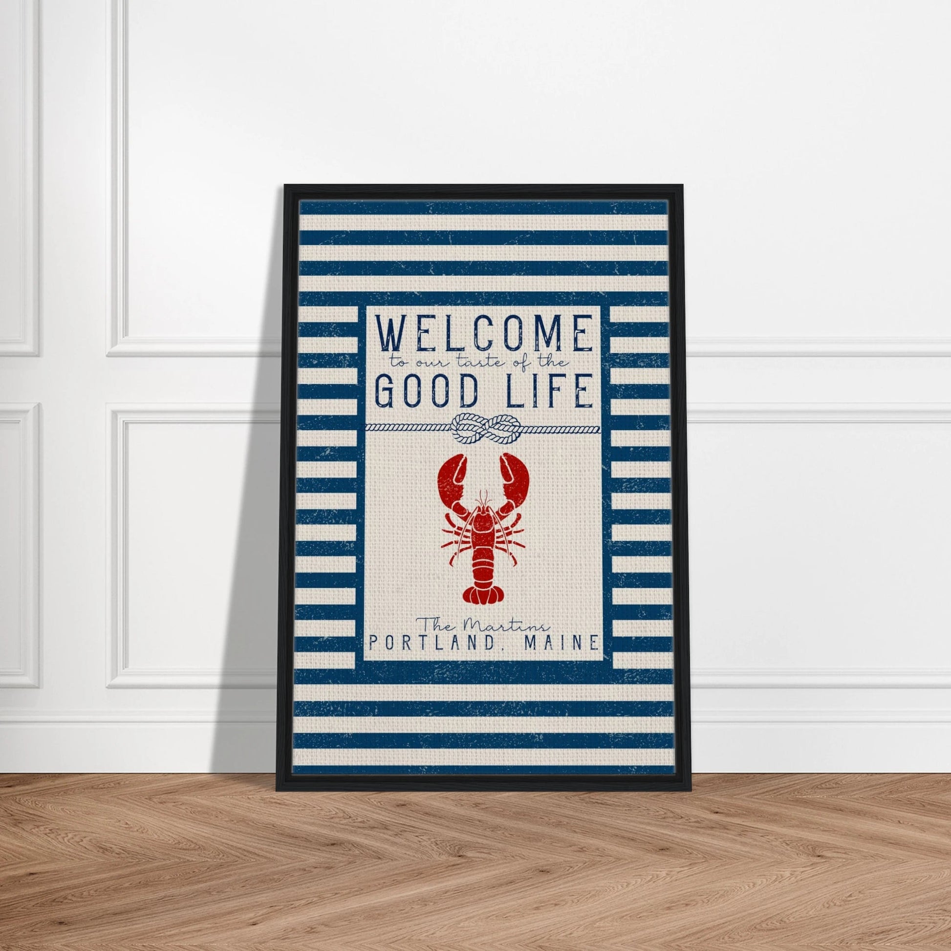 Our Taste of the Good Life Coastal Chic Lobster Wall Art - Out of Office Outfitters - Print Material