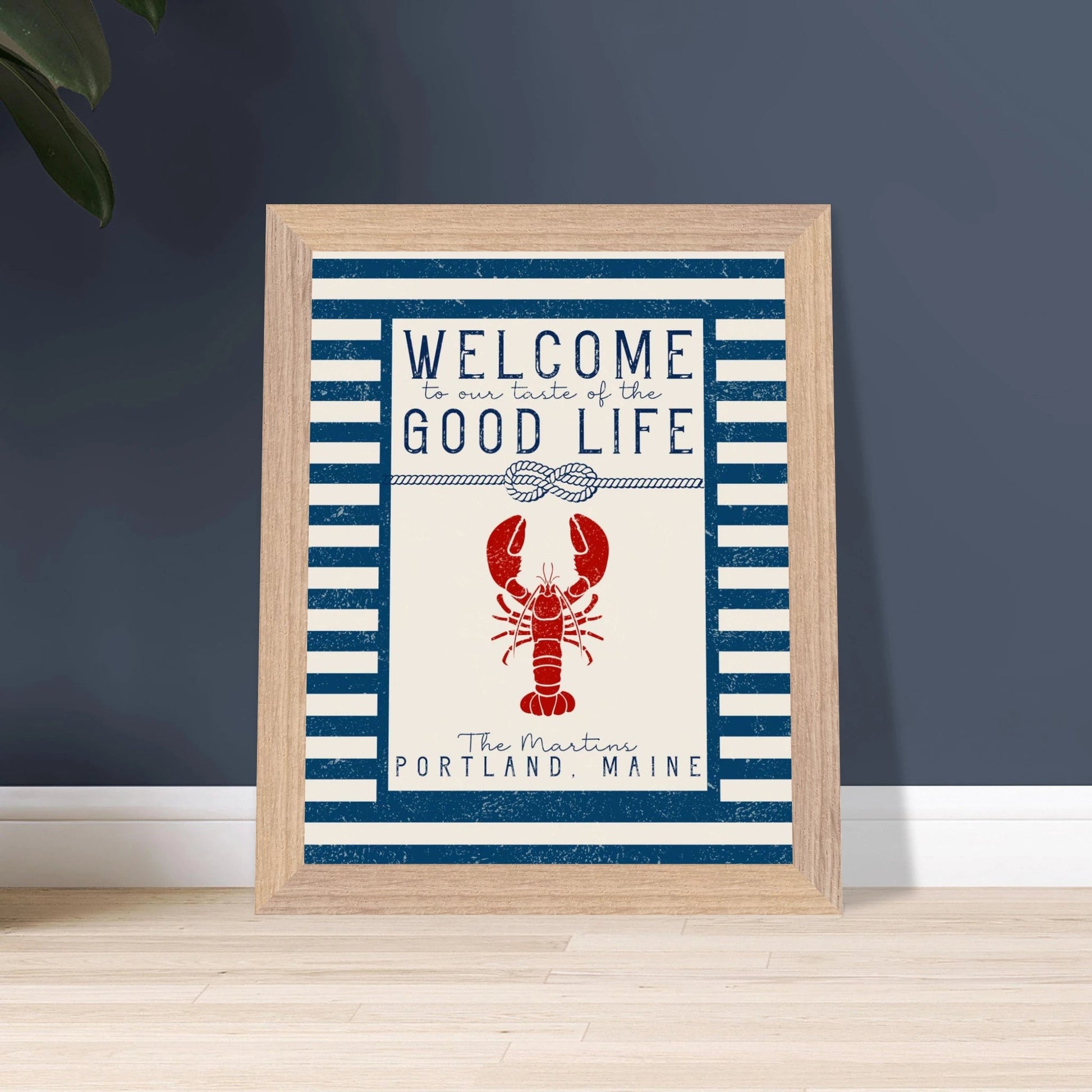 Our Taste of the Good Life Coastal Chic Lobster Wall Art - Out of Office Outfitters - Print Material