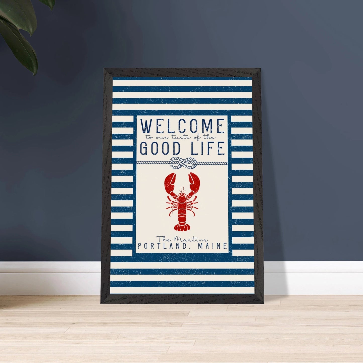 Our Taste of the Good Life Coastal Chic Lobster Wall Art - Out of Office Outfitters - Print Material