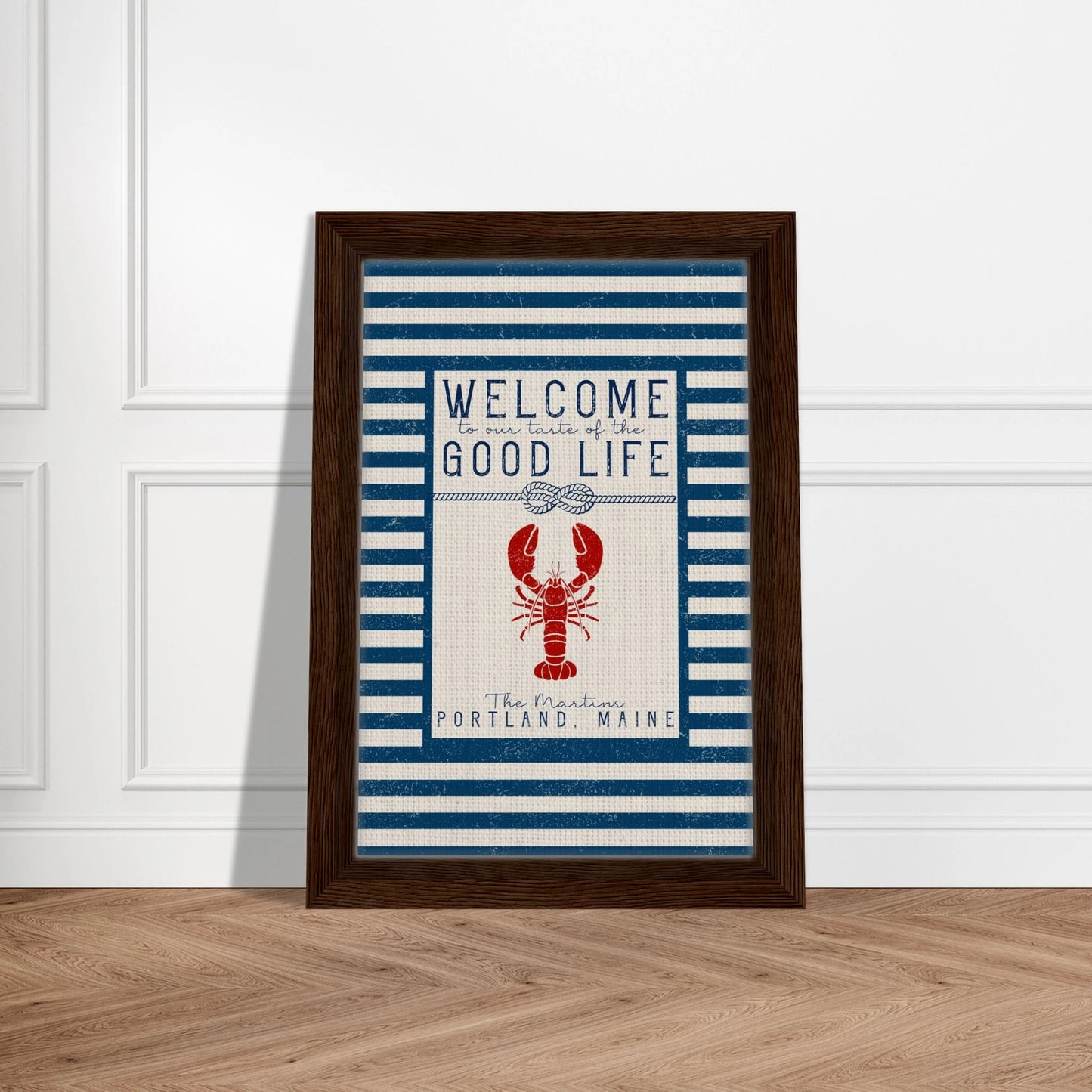 Our Taste of the Good Life Coastal Chic Lobster Wall Art - Out of Office Outfitters - Print Material