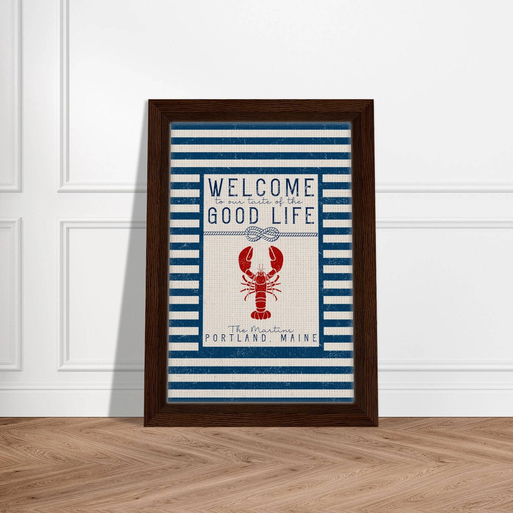 Our Taste of the Good Life Coastal Chic Lobster Wall Art - Out of Office Outfitters - Print Material