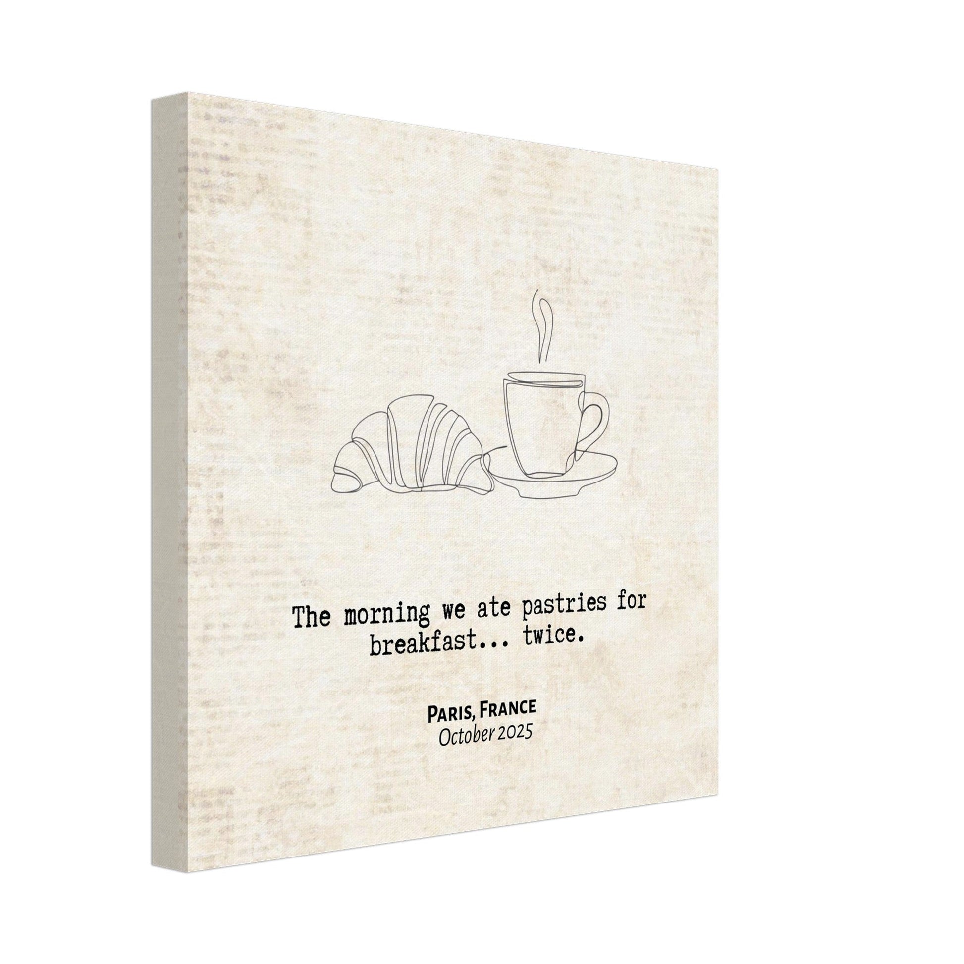 "Pastries for Breakfast ... Twice" - Personalized Travel Micro Memory Canvas - Out of Office Outfitters - 