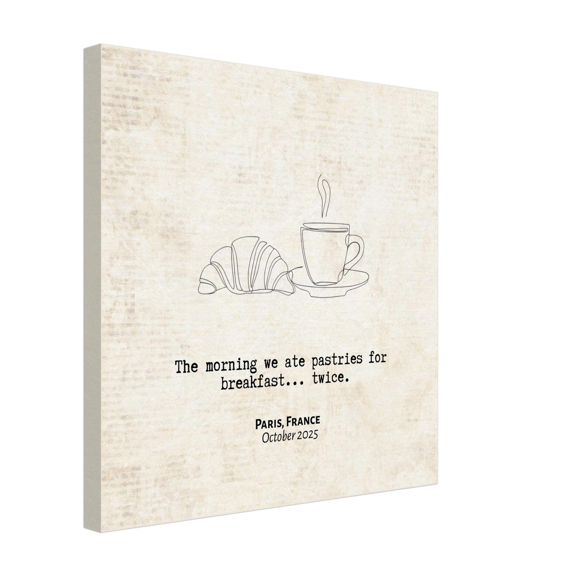 "Pastries for Breakfast ... Twice" - Personalized Travel Micro Memory Canvas - Out of Office Outfitters - 