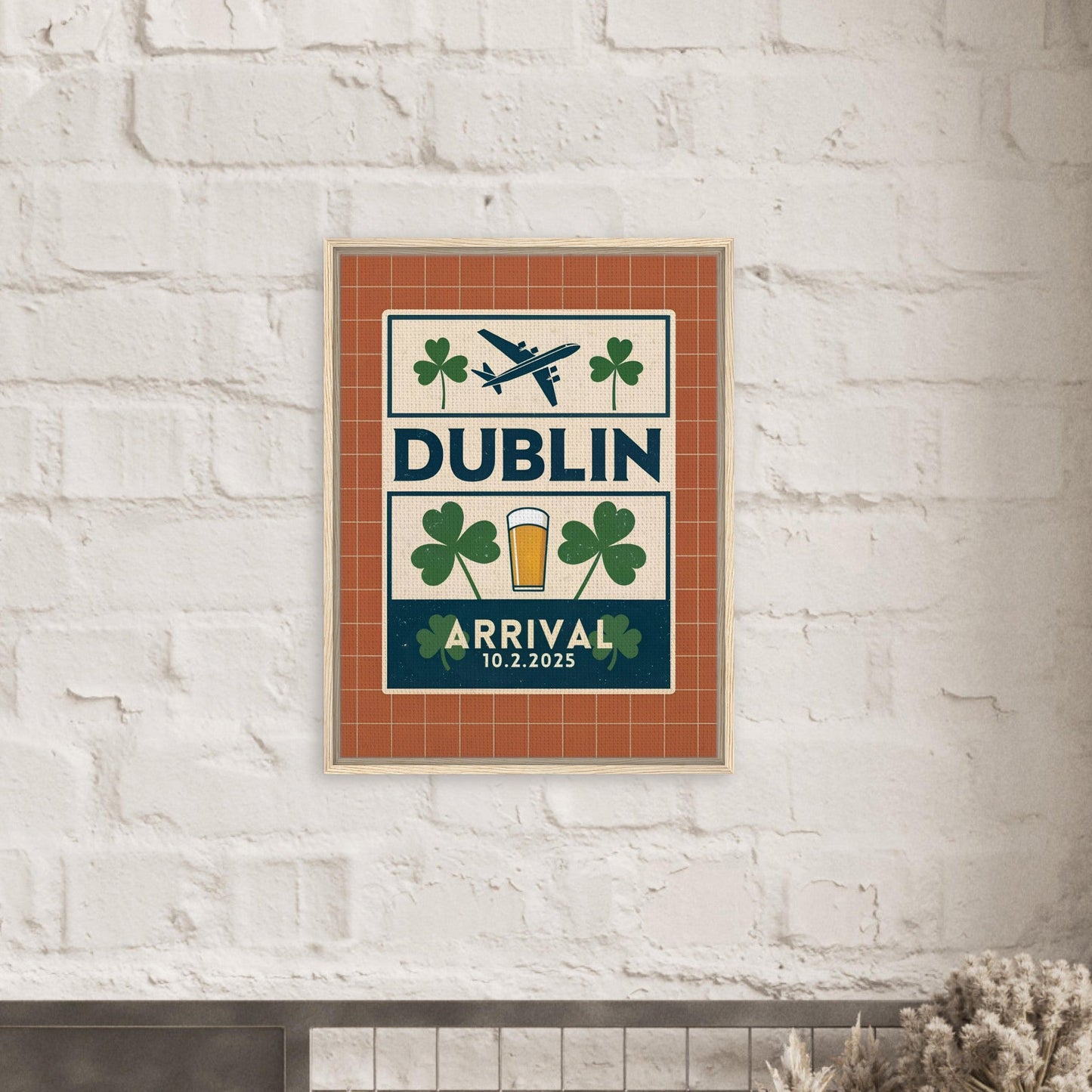 Personalized Dublin Vintage Travel Poster Canvas – Framed - Out of Office Outfitters - Print Material